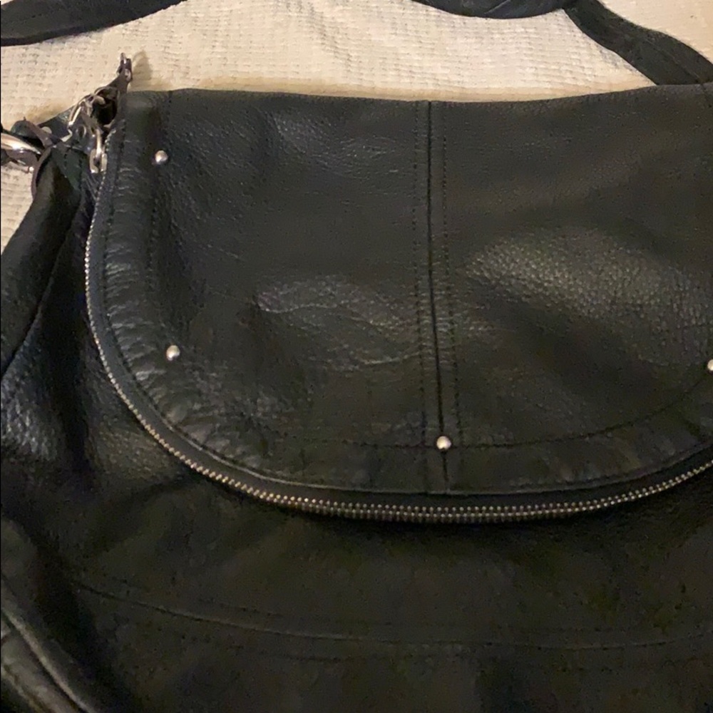 Black leather purse